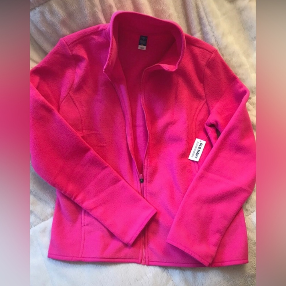 Old Navy Hot Pink Fleece Full-Zip Jacket